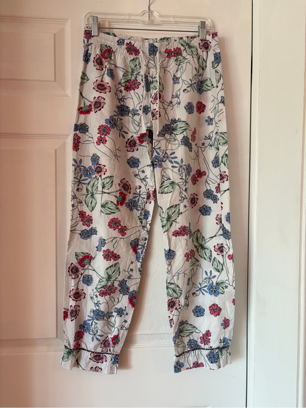 Love by Gap PJ Pants w/ Floral Print - White with Red, Pink, & Blue Flowers
